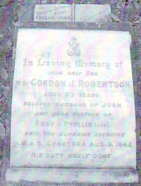 Robinson's headstone