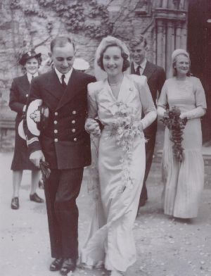 Henry and Nancy Rischbeith on their wedding day 24 January 1945