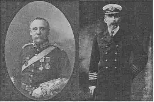 Colonel the Hon. J.F.G. Foxton, CMG, and Captain W.R. Creswell, CMG, CNF  (Image: National Library)