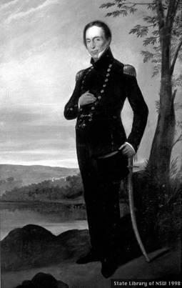 Captain John Piper with his Naval Villa in the background, by Augustus Earle, c1826 image courtesy of State Library of New South Wales 