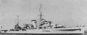 HMS Orion, Admiral Sir Bernard Rawlings' Flagship in the costly evacuation of Heraklion