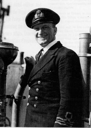 Captain Stan Darling as LCDR commanding HMS Loch Killin