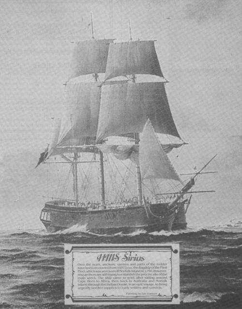 HMS Sirius (painting by Ian Hansen)